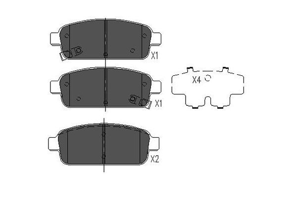 KAVO PARTS Комплект тормозных колодок, дисковый тормоз BP-1022